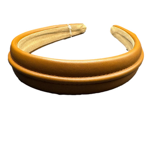 Fall Stitched Western Faux Leather Headband - Brown - NWT